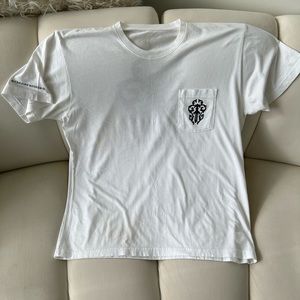 Chrome Hearts Chest Pocket Ch Logo Dagger Print Short Sleeve TShirt Size XL